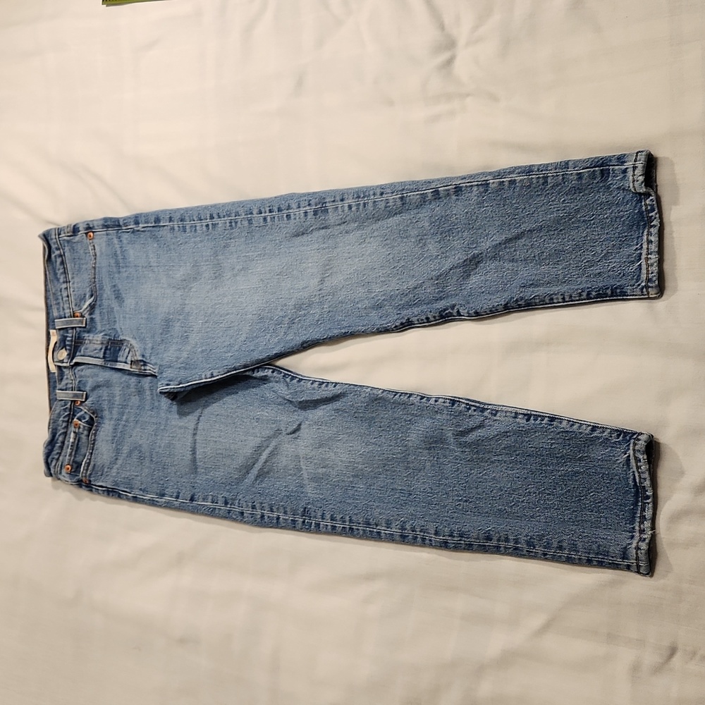 Levi's Jeans Wedgie High Rise Straight Leg Women's 29 stone wash blue P042